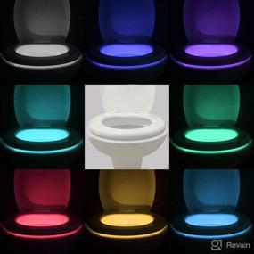 img 3 attached to 🚽 [2-Packs] Vintar 16-Color Motion Sensor LED Toilet Night Light for Toilets, Cool Gadgets with 5-Stage Dimmer and Light Detection, Toilet Bowl Lights