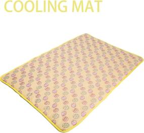 img 1 attached to 🐾 Cuteboom Pet Cooling Mat: Stay Cool this Summer with Comfortable Cat Dog Cushion Pad (S, Yellow)