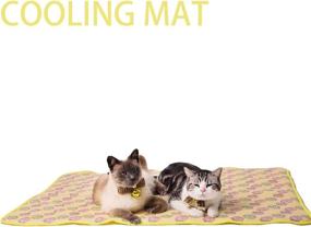 img 3 attached to 🐾 Cuteboom Pet Cooling Mat: Stay Cool this Summer with Comfortable Cat Dog Cushion Pad (S, Yellow)