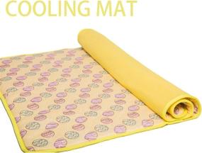 img 2 attached to 🐾 Cuteboom Pet Cooling Mat: Stay Cool this Summer with Comfortable Cat Dog Cushion Pad (S, Yellow)