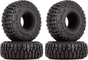 img 4 attached to INJORA 1.9 RC Crawler Tires 4PCS Rubber Mud Grappler Wheel Tires For 1:10 RC Car TRX4 Axial SCX10 II 90046 Redcat Gen8