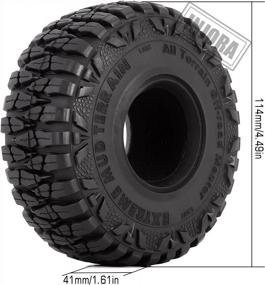 img 3 attached to INJORA 1.9 RC Crawler Tires 4PCS Rubber Mud Grappler Wheel Tires For 1:10 RC Car TRX4 Axial SCX10 II 90046 Redcat Gen8