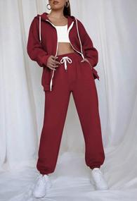 img 1 attached to 2-Piece Women'S Sweatsuit Set With Zip-Up Hoodie And Jogger Pants, Featuring Pockets - Fixmatti