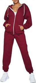 img 4 attached to 2-Piece Women'S Sweatsuit Set With Zip-Up Hoodie And Jogger Pants, Featuring Pockets - Fixmatti