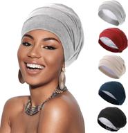 pieces fabric beanie bonnet headscarf logo