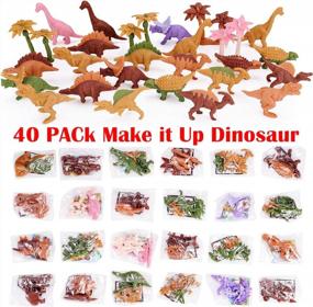 img 2 attached to 40-Pack Dinosaur Toys For Kids: Perfect Party Favors, Goodie Bag Stuffers & Classroom Prizes!