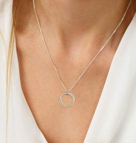 img 3 attached to Stylish & Meaningful Necklaces For Women: IEFLIFE'S Cross & Circles Jewelry Gift Collection