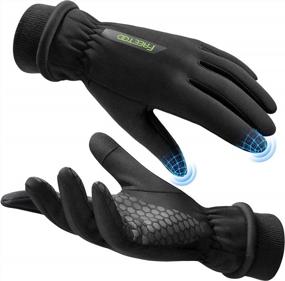 img 4 attached to FREETOO Women'S Winter Gloves 2022 - Double Locking Thermal Running, Waterproof Touchscreen Driving Glove For Stylish Warmth