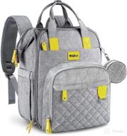 👶 multifunctional diaper bag backpack for baby - large waterproof milyfer baby bag with included changing pad, for boys and girls, in grey logo