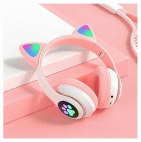 img 3 attached to 🎧 Wireless CAT Bluetooth Headphones: Glow Ears for Kids and Adults
