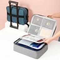 bag organizer for storing documents burrg family travel briefcase case folder for documents with a zipper 37*27*10.5cm, gray logo