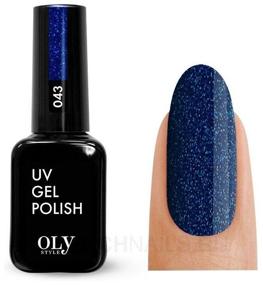 img 2 attached to Olystyle nail polish gel UV Gel Polish, 10 ml, 043 blue with glitter