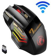 wireless gaming mouse gw x7 nb, 3200dpi , rgb, silent click, 2.4g, black. logo