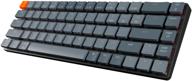 keychron k7 wireless ultra-slim mechanical keyboard, 68 keys, rgb backlit, brown switch logo