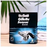 сменные кассеты gillette sensor excel, 5 шт. логотип