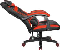 компьютерное кресло defender master игровое, обивка: искусственная кожа, цвет: чёрный/красный логотип