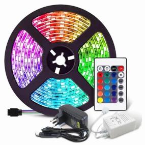 img 3 attached to LED strip with remote control multicolor RGB for home 5 m