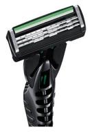 men’s razor 3 blade bic hybrid 3 flex sensitive floating head razor machine for men 2 interchangeable cassette with aloe vera and vitamin e logo