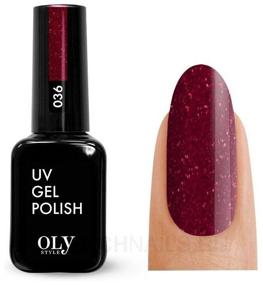 img 2 attached to Olystyle nail polish gel UV Gel Polish, 10 ml, 036 raspberry with glitter