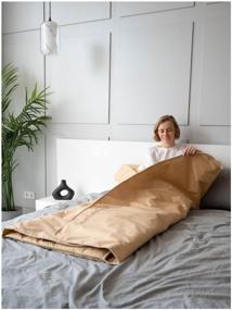 img 3 attached to Infrasauna infrared heating wrapping blanket, home sauna, beauty thermal blanket 220*180, 9 modes, 2 independent heating zones, beige