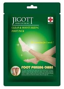 img 4 attached to Jigott Clean & moisturizing peeling mask-socks, 40 ml, 50 g, 1 pack