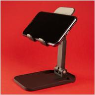table top for phone and tablet, with tilt angle adjustment, amfox, stand-808, black / holder for apple iphone iphone, desk rack logo