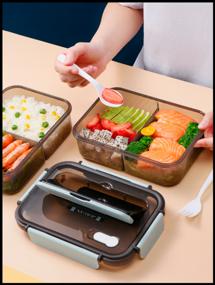 img 4 attached to Lunch box with appliances, food container, utensils and kitchenware Pink