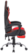 computer chair defender pilot gaming, upholstery: imitation leather, color: black/red logo