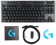 игровая клавиатура logitech g g915 tkl logitech gl clicky, carbon, русская логотип
