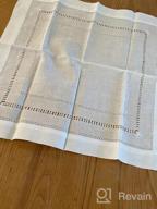 img 1 attached to Handmade White Linen Table Runner With Hemstitch Detailing - Machine Washable, 16 X 90 Inches Long, Ideal For Dining Tables review by Anthony West