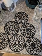img 1 attached to SMARTAKE 6-Piece Silicone Trivet Mats Set - Multi-Use Kitchen Mats, Non-Slip Durable Table Mats For Hot Pot Holders, Dishes, Countertops And Home - Intricately Carved Coasters In Stylish Black review by Shawn Mcfee