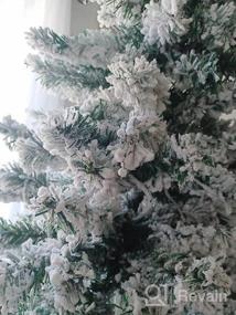 img 7 attached to 8-футовая искусственная рождественская елка без освещения с металлической подставкой, густой снег - AMERIQUE Premium Full Body Shape