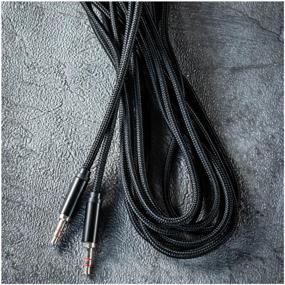 img 3 attached to 🔌 WALKER CA-520 3m Double Sided AUX Cable with Woven Braiding - 3.5mm Mini Jack, Straight Plug, Black - Ideal for Audio Car, Phone, and Acoustic Connection