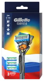 img 2 attached to Gillette Fusion5 ProGlide Men's Razor, 3 Cassettes, 5 Blades, Carbon Coated, FlexBall Technology, with Trimmer