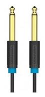 cable vention jack 6.35 mm m - jack 6.35 mm m (baab), 1.5 m, black logo