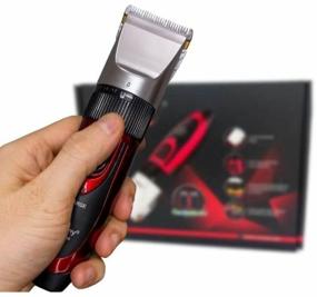 img 2 attached to Машинка для стрижки GEEMY волос Professional Hair Clipper арт. GM-550 красный, черный, красный, черный