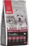 dry dog ​​food blitz sensitive, lamb with rice 1 pack. x 1 pc. x 2 kg (for small and dwarf breeds) logo