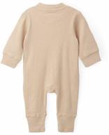 90114, happy baby overalls for a boy and a girl with a zipper, under the diaper, cotton, beige, height 68 логотип