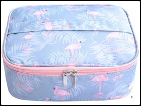img 2 attached to Cosmetic organizer Flamingo Light Blue / women's travel cosmetic bag / cosmetic organizer / beauty case / cosmetic organizer / gift for wife / gift for sister / gift for mom / birthday gift / gift for colleague