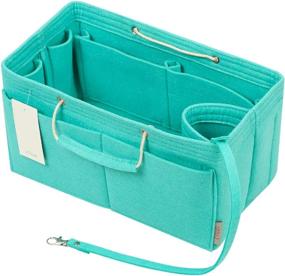 img 4 attached to 👜 Optimized Handbag Insert with Multi-Pocket Organizer Handles for Women's Accessories and Handbag Accessories