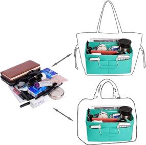 img 1 attached to 👜 Optimized Handbag Insert with Multi-Pocket Organizer Handles for Women's Accessories and Handbag Accessories