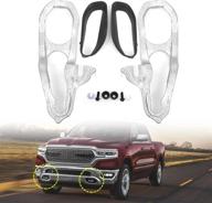 rulline front tow hooks with bushing hardware compatible with dodge ram 1500 2019 2020 2021 replace 68272944ab 68272945ab right &amp logo
