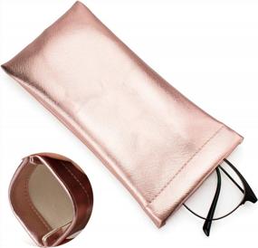 img 1 attached to Vemiss 3-Piece Eyeglasses Pouch Set With Squeeze Top Sunglasses Cases And Cleaning Cloths