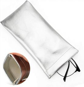 img 2 attached to Vemiss 3-Piece Eyeglasses Pouch Set With Squeeze Top Sunglasses Cases And Cleaning Cloths