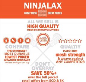 img 1 attached to Improve Your Lacrosse Game With Ninjalax SemiHard Mesh: Consistent Pocket, Accurate Shots, And Quick Release