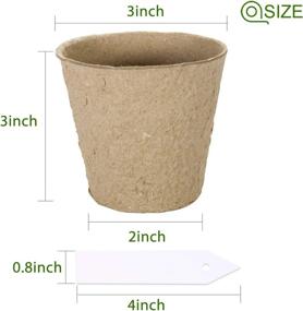 img 1 attached to 100 Pack ZOUTOG 3'' Peat Pots - Round Plant Starter Pots With Seedling Trays And 100 Bonus Plant Labels