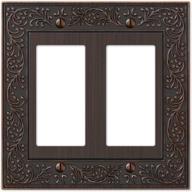 enhance your home decor with amerelle 43rrvb english garden wallplate - 2 rocker - aged bronze finish logo