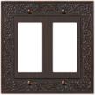 enhance your home decor with amerelle 43rrvb english garden wallplate - 2 rocker - aged bronze finish logo