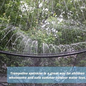 img 3 attached to ARTBECK Открытый батутный спринклер для аквапарка для летних развлечений на заднем дворе, водные игры, 39-футовый спринклер для батута для детей - идеальные аксессуары для батута для мальчиков и девочек