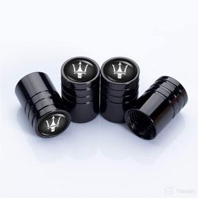 img 2 attached to Metal Tire Valve Caps Stem Caps Air Nozzle Cap Replacement For Maserati Car Logo Keychain Keyring Styling Decoration Accessories